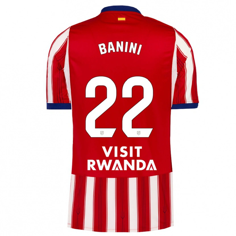 Danxen Niño Camiseta Estefania Banini #22 Azul Real Rojo Blanco 1ª Equipación 2026/27 La Camisa