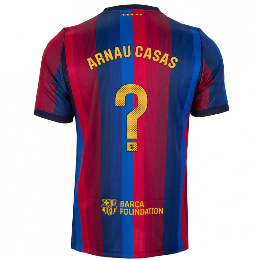 Danxen Niño Camiseta Arnau Casas #0 Azul Real Rojo Amarillo 1ª Equipación 2026/27 La Camisa