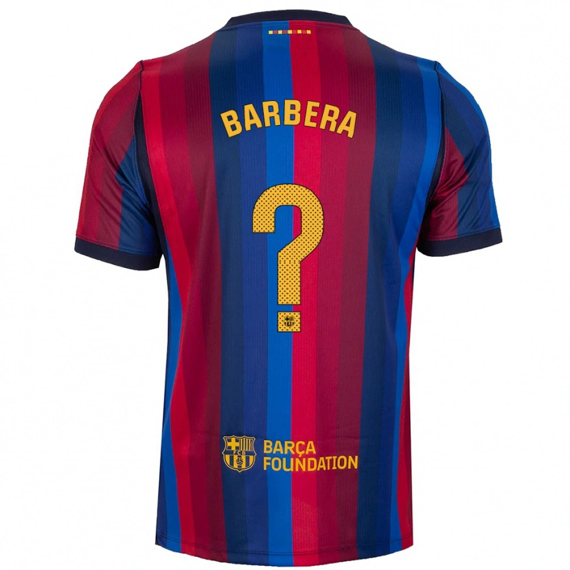 Danxen Niño Camiseta Victor Barbera #0 Azul Real Rojo Amarillo 1ª Equipación 2026/27 La Camisa