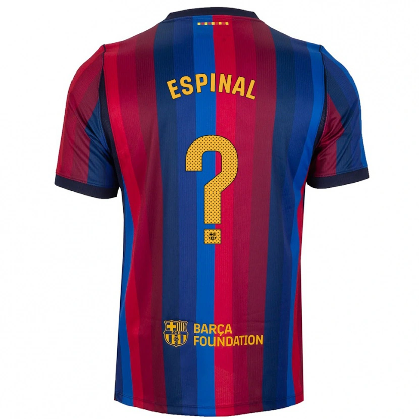 Danxen Niño Camiseta Jorge Espinal #0 Azul Real Rojo Amarillo 1ª Equipación 2026/27 La Camisa