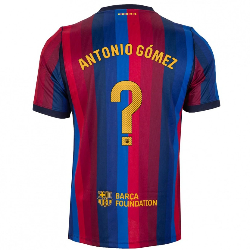 Danxen Niño Camiseta Antonio Gómez #0 Azul Real Rojo Amarillo 1ª Equipación 2026/27 La Camisa