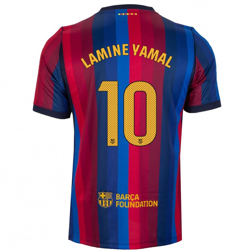 Danxen Niño Camiseta Lamine Yamal #10 Azul Real Rojo Amarillo 1ª Equipación 2026/27 La Camisa