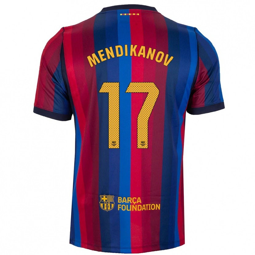 Danxen Niño Camiseta Karim Mendikanov #17 Azul Real Rojo Amarillo 1ª Equipación 2026/27 La Camisa