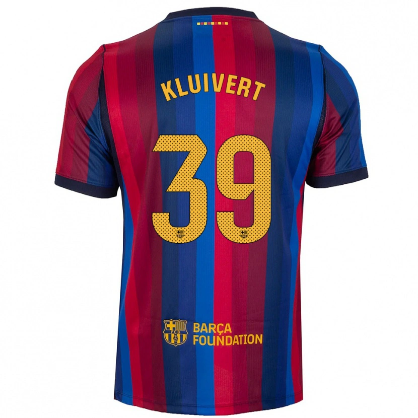 Danxen Niño Camiseta Shane Kluivert #39 Azul Real Rojo Amarillo 1ª Equipación 2026/27 La Camisa