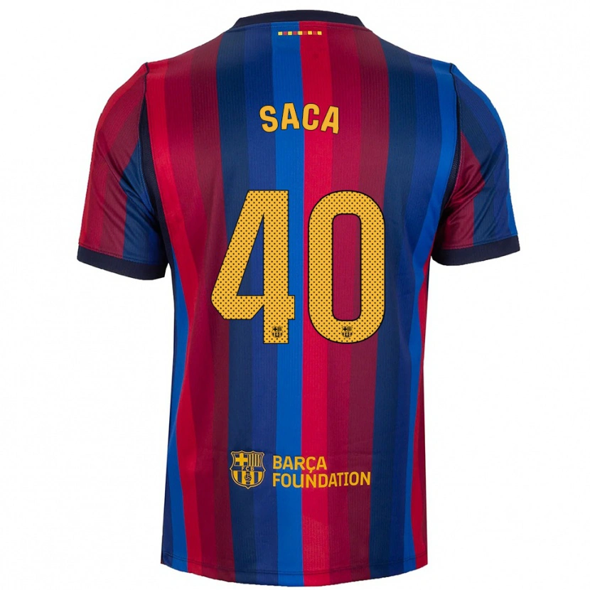 Danxen Niño Camiseta Leo Saca #40 Azul Real Rojo Amarillo 1ª Equipación 2026/27 La Camisa