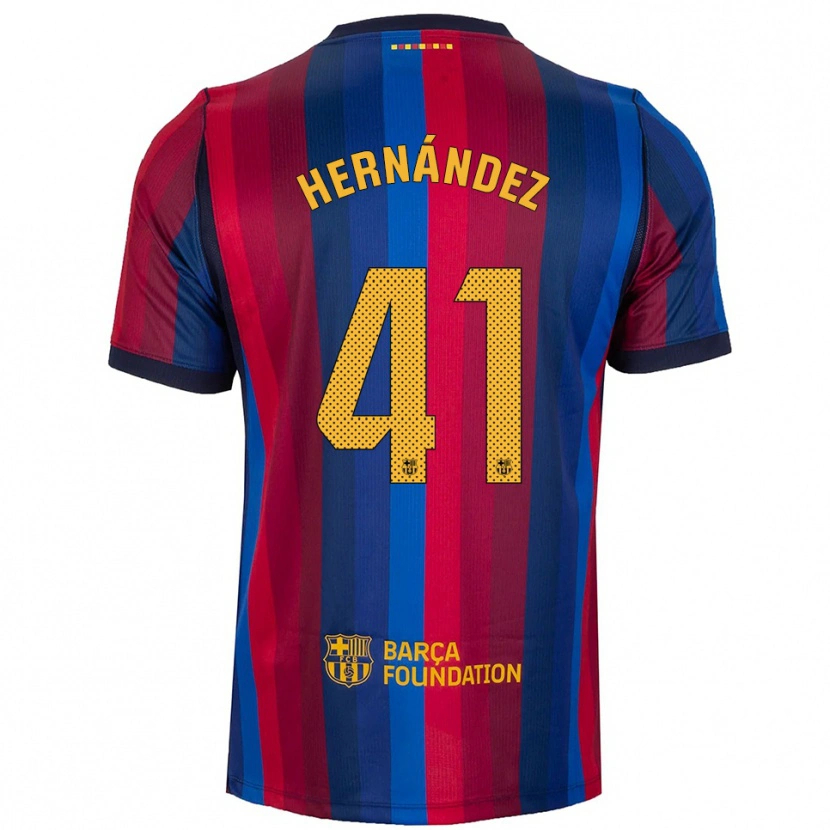 Danxen Niño Camiseta Juan Hernández #41 Azul Real Rojo Amarillo 1ª Equipación 2026/27 La Camisa