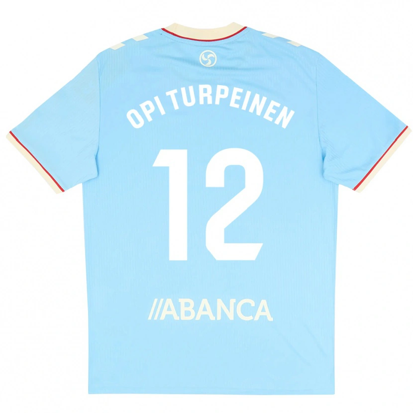 Danxen Niño Camiseta Aslak Opi Turpeinen #12 Azul Cielo Blanco Rojo 1ª Equipación 2026/27 La Camisa