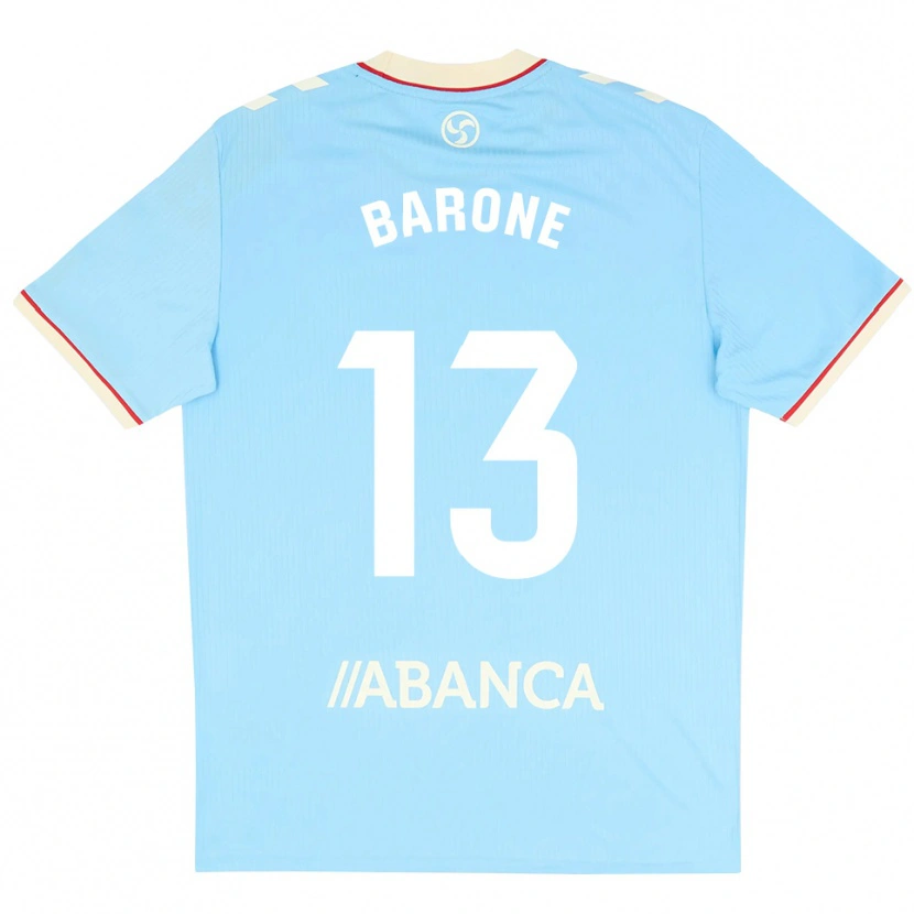 Danxen Niño Camiseta Caio Barone #13 Azul Cielo Blanco Rojo 1ª Equipación 2026/27 La Camisa