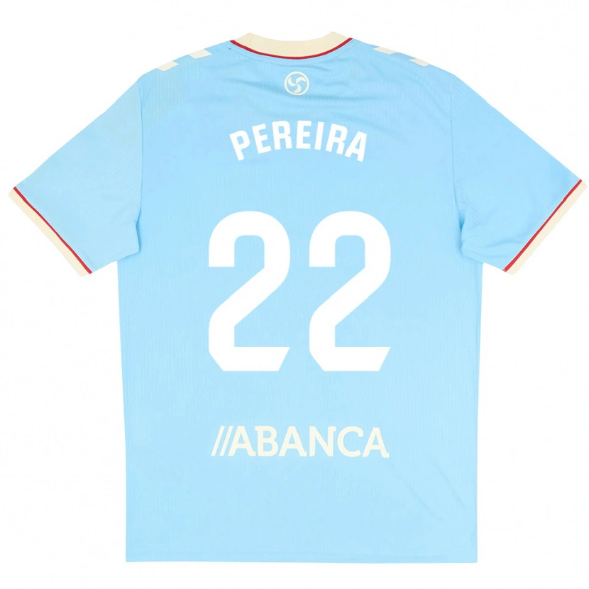Danxen Niño Camiseta Noe Pereira #22 Azul Cielo Blanco Rojo 1ª Equipación 2026/27 La Camisa