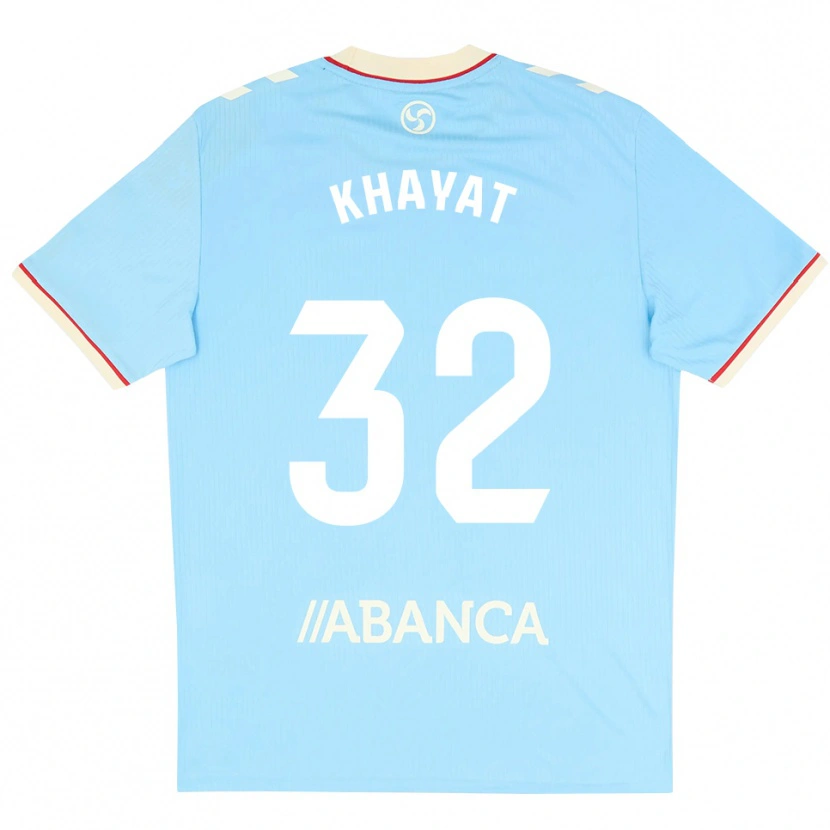 Danxen Niño Camiseta Anthony Khayat #32 Azul Cielo Blanco Rojo 1ª Equipación 2026/27 La Camisa
