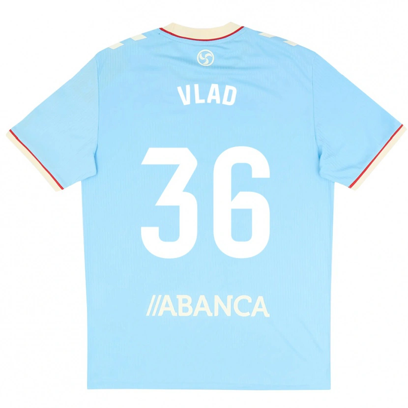 Danxen Niño Camiseta Vladimir Henrique Silva #36 Azul Cielo Blanco Rojo 1ª Equipación 2026/27 La Camisa