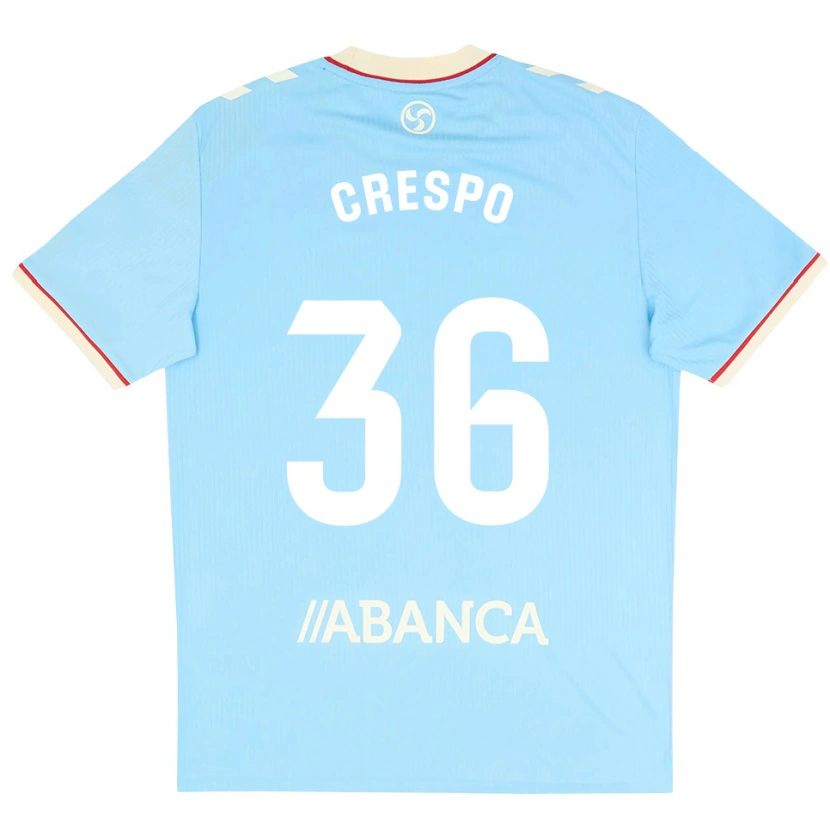 Danxen Niño Camiseta Yoel Crespo #36 Azul Cielo Blanco Rojo 1ª Equipación 2026/27 La Camisa