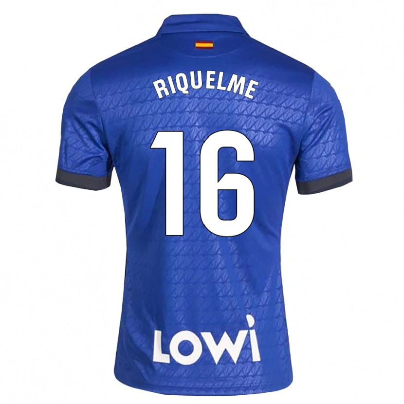 Danxen Niño Camiseta Adrián Riquelme #16 Azul Blanco Negro 1ª Equipación 2026/27 La Camisa