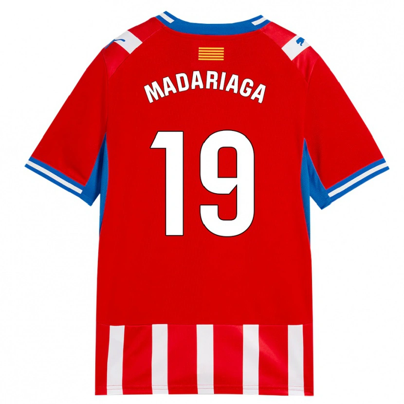 Danxen Niño Camiseta Génesis Madariaga #19 Rojo Blanco Azul Cielo 1ª Equipación 2026/27 La Camisa
