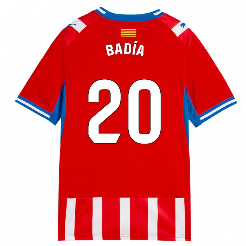 Danxen Niño Camiseta Guillem Badia #20 Rojo Blanco Azul Cielo 1ª Equipación 2026/27 La Camisa