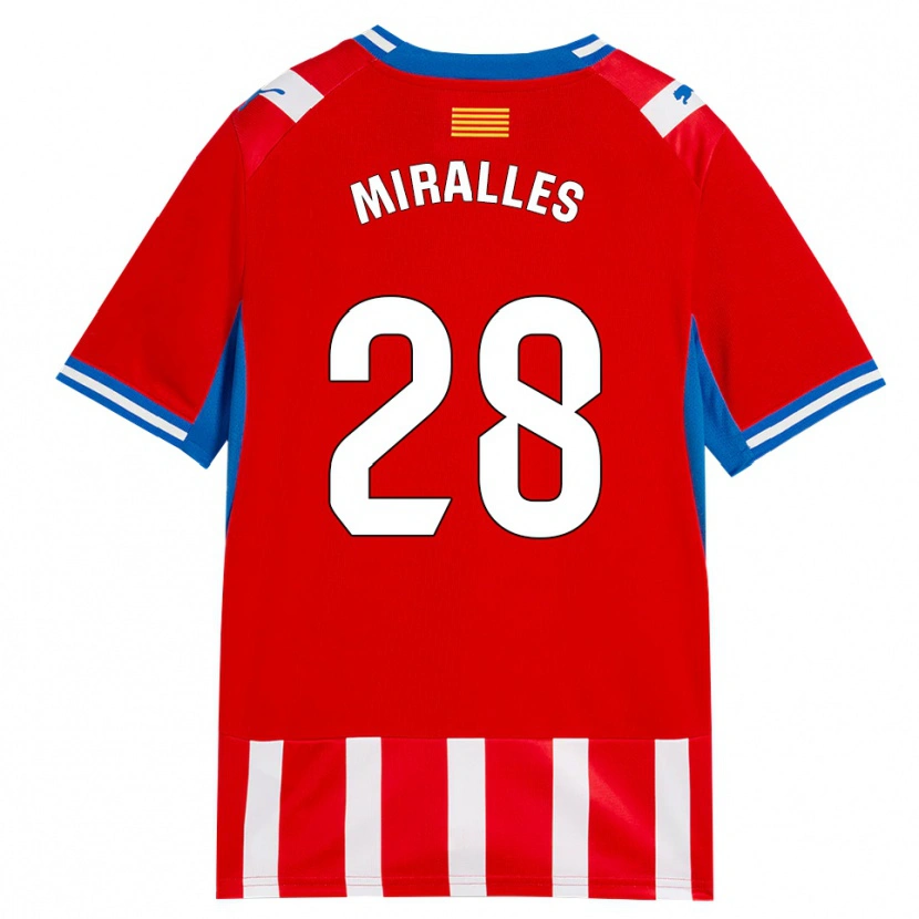 Danxen Niño Camiseta Diego Miralles #28 Rojo Blanco Azul Cielo 1ª Equipación 2026/27 La Camisa