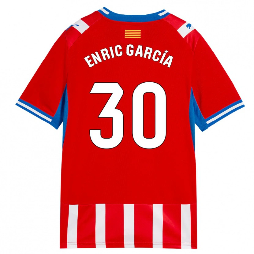 Danxen Niño Camiseta Enric García #30 Rojo Blanco Azul Cielo 1ª Equipación 2026/27 La Camisa