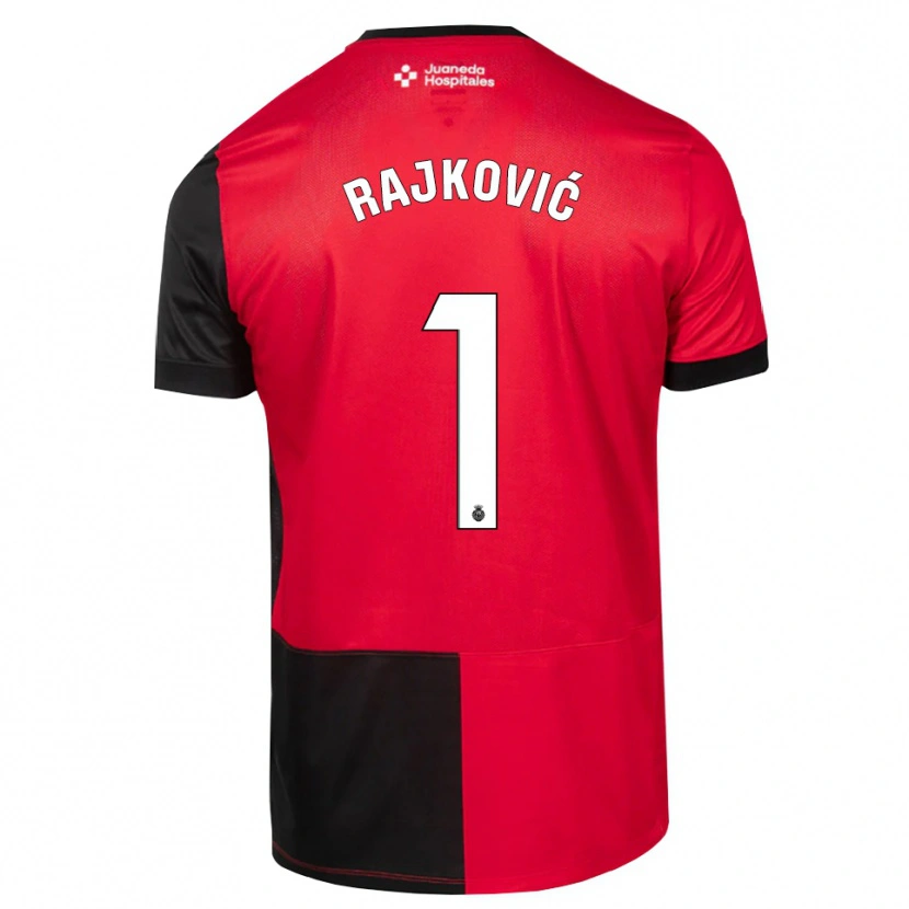 Danxen Niño Camiseta Predrag Rajkovic #1 Negro Rojo Blanco 1ª Equipación 2026/27 La Camisa