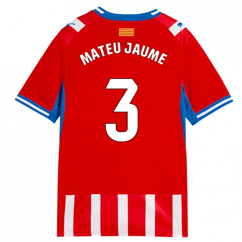 Danxen Niño Camiseta Mateu Morey #3 Rojo Blanco Azul Cielo 1ª Equipación 2026/27 La Camisa