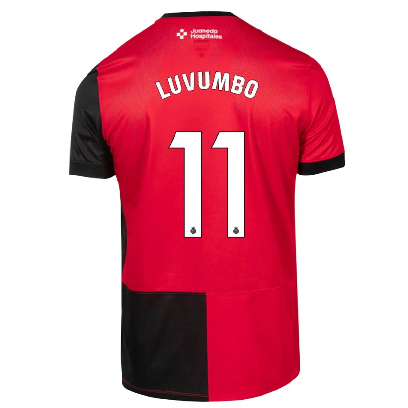 Danxen Niño Camiseta Zito Luvumbo #11 Negro Rojo Blanco 1ª Equipación 2026/27 La Camisa