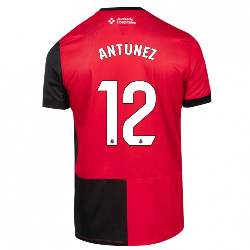 Danxen Niño Camiseta Yahir Antúnez #12 Negro Rojo Blanco 1ª Equipación 2026/27 La Camisa