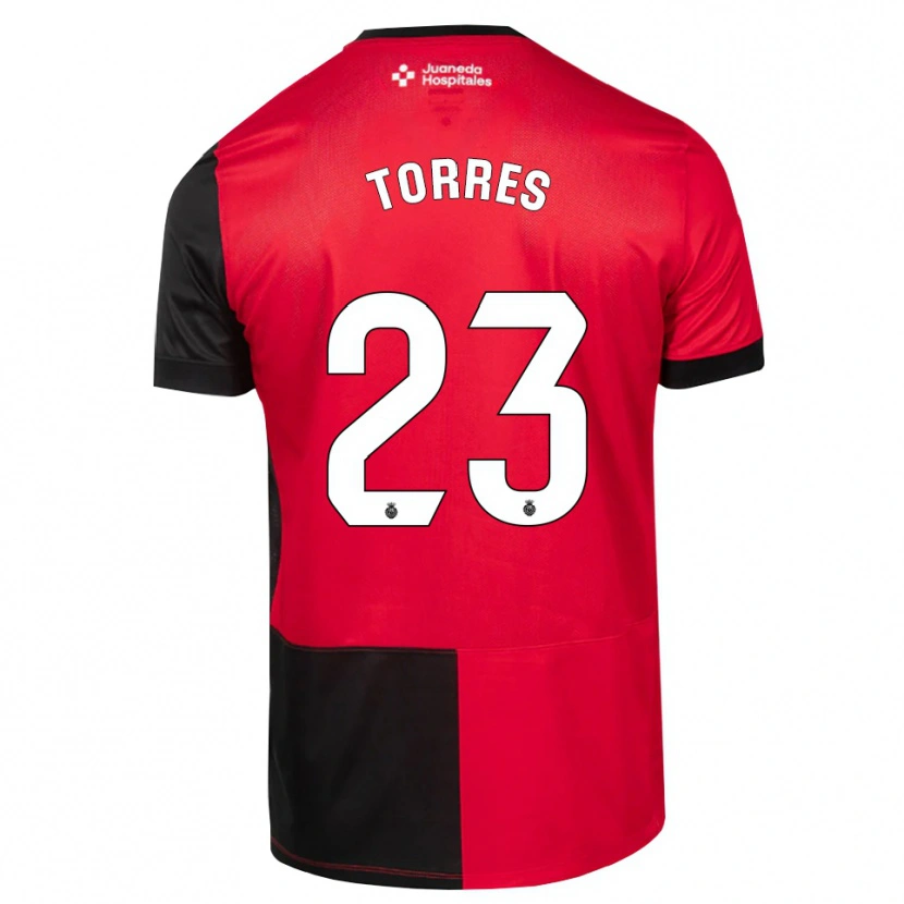 Danxen Niño Camiseta Iker Torres #23 Negro Rojo Blanco 1ª Equipación 2026/27 La Camisa