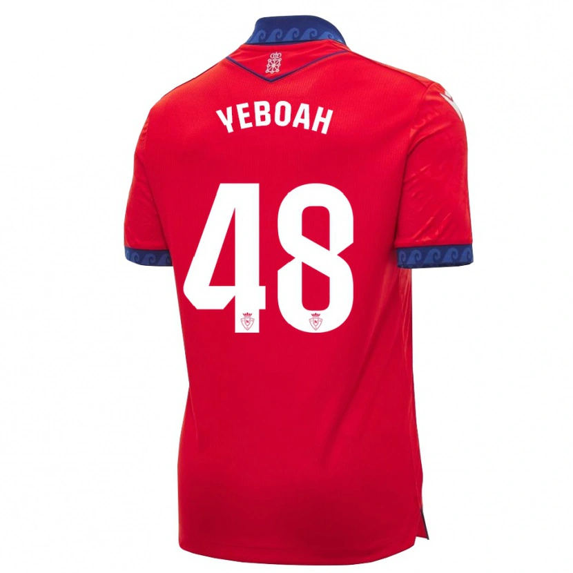 Danxen Niño Camiseta Rockson Yeboah #48 Rojo Azul Marino Blanco 1ª Equipación 2026/27 La Camisa
