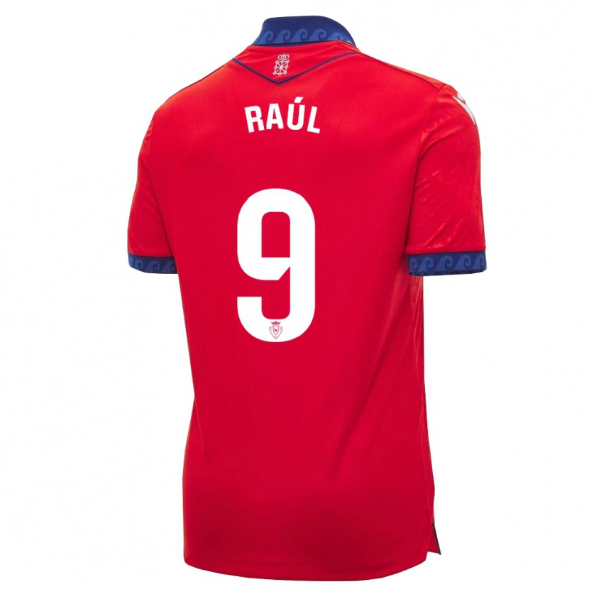 Danxen Niño Camiseta Raúl García #9 Rojo Azul Marino Blanco 1ª Equipación 2026/27 La Camisa