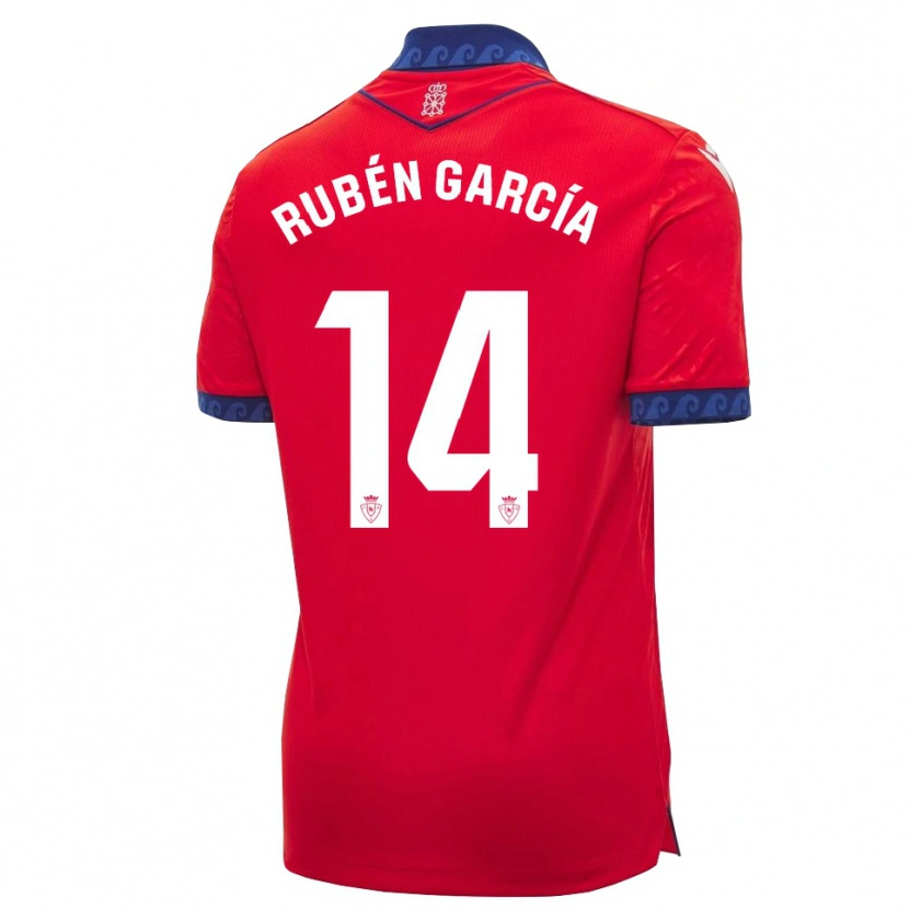 Danxen Niño Camiseta Rubén García #14 Rojo Azul Marino Blanco 1ª Equipación 2026/27 La Camisa
