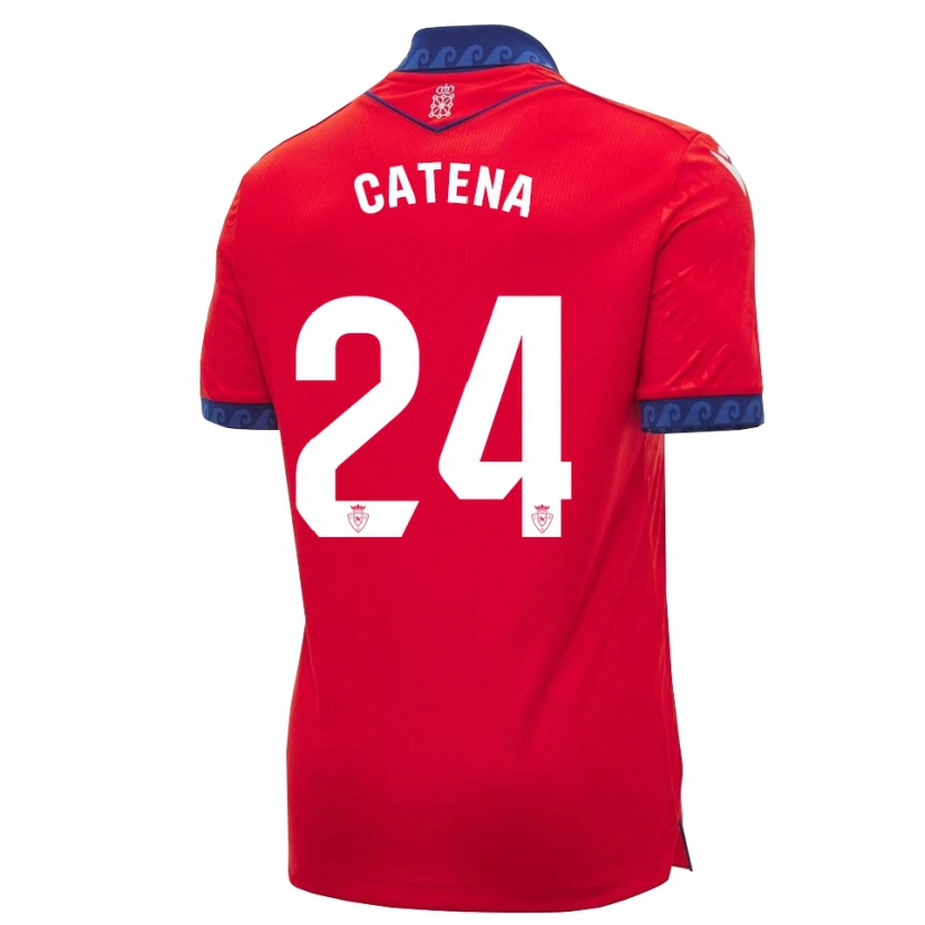 Danxen Niño Camiseta Alejandro Catena #24 Rojo Azul Marino Blanco 1ª Equipación 2026/27 La Camisa