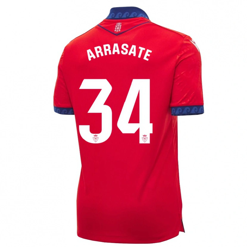 Danxen Niño Camiseta Ibai Arrasate #34 Rojo Azul Marino Blanco 1ª Equipación 2026/27 La Camisa