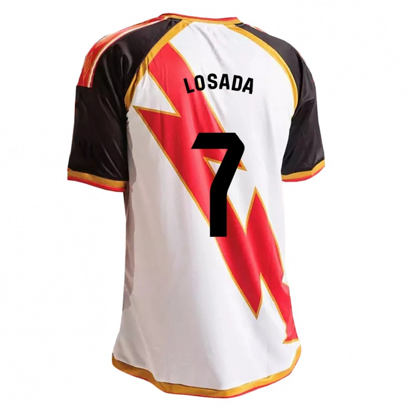 Danxen Niño Camiseta Juan Losada #7 Negro Rojo Blanco Oro 1ª Equipación 2026/27 La Camisa