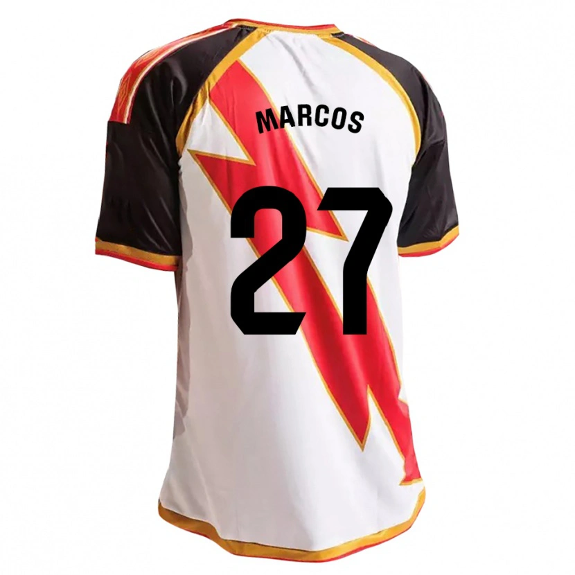Danxen Niño Camiseta Álvaro Marcos #27 Negro Rojo Blanco Oro 1ª Equipación 2026/27 La Camisa