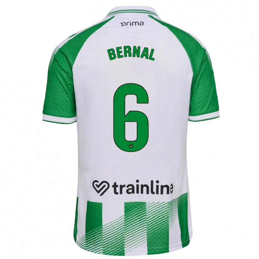 Danxen Niño Camiseta Facundo Bernal #6 Verde Claro Negro Blanco 1ª Equipación 2026/27 La Camisa