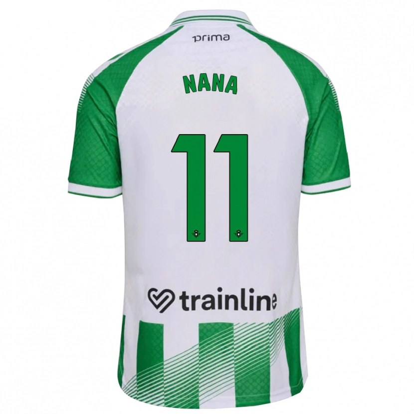 Danxen Niño Camiseta Nuria Ligero Fernández #11 Verde Claro Negro Blanco 1ª Equipación 2026/27 La Camisa