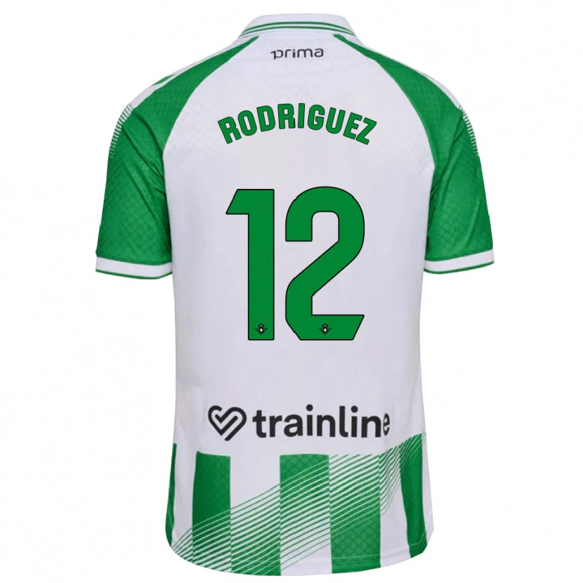 Danxen Niño Camiseta Ricardo Rodríguez #12 Verde Claro Negro Blanco 1ª Equipación 2026/27 La Camisa
