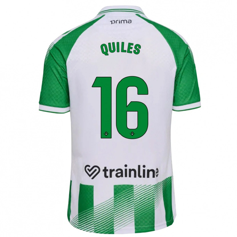 Danxen Niño Camiseta Violeta García Quiles #16 Verde Claro Negro Blanco 1ª Equipación 2026/27 La Camisa