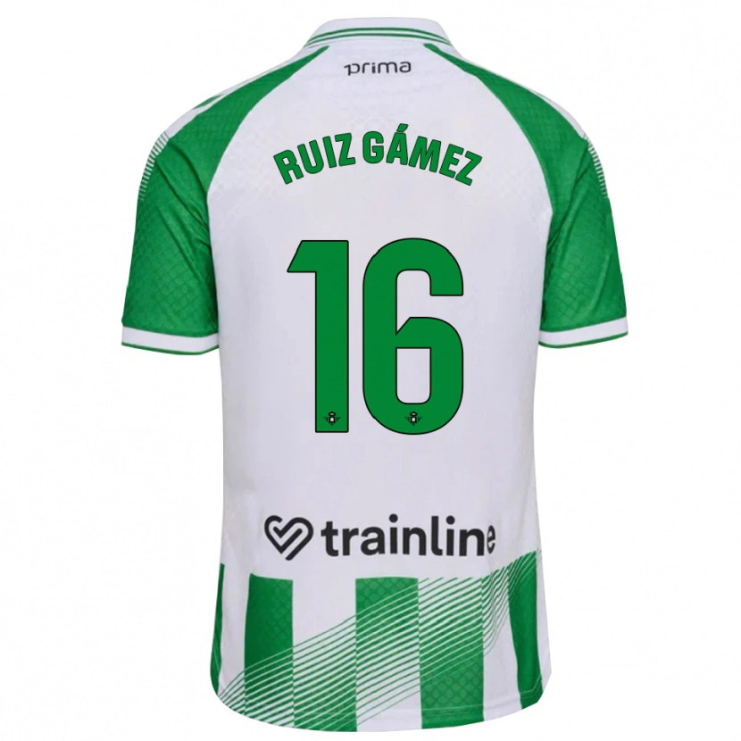 Danxen Niño Camiseta María Ruiz #16 Verde Claro Negro Blanco 1ª Equipación 2026/27 La Camisa