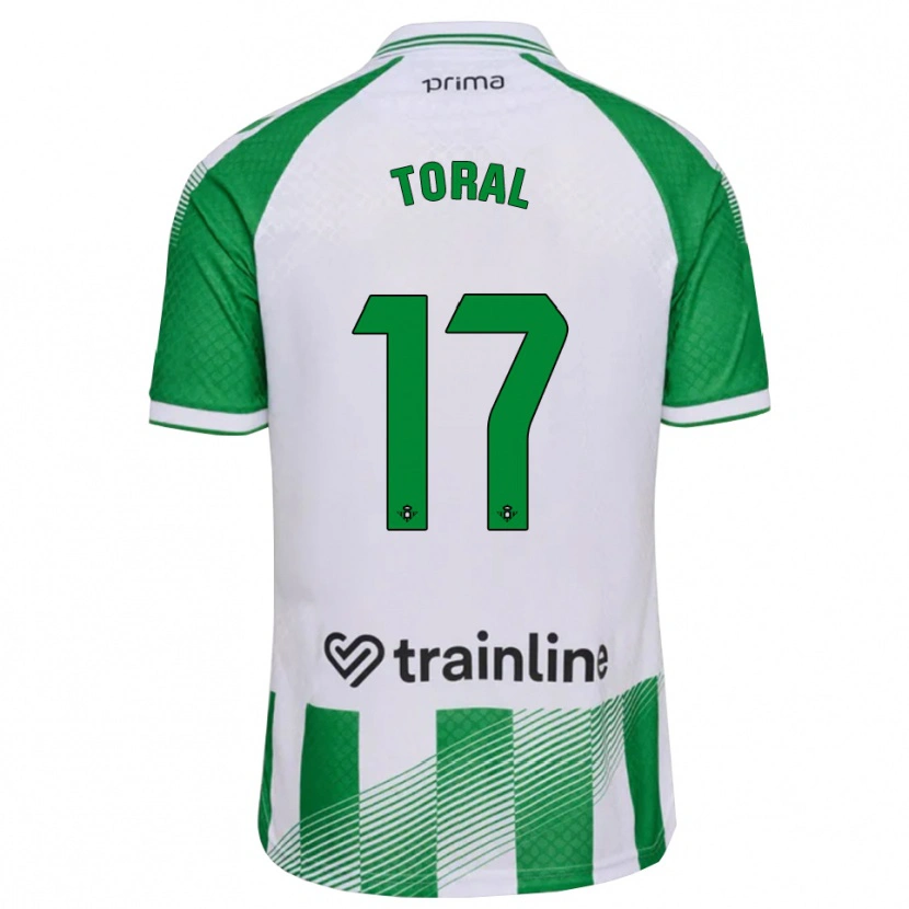 Danxen Niño Camiseta Antonio Toral #17 Verde Claro Negro Blanco 1ª Equipación 2026/27 La Camisa
