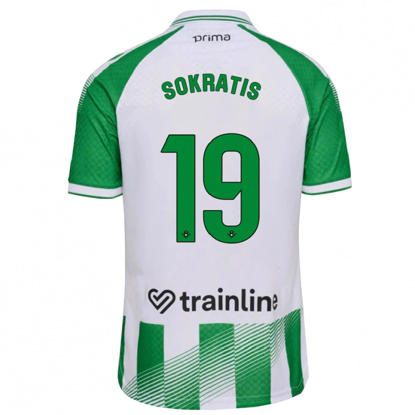 Danxen Niño Camiseta Sokratis Papastathopoulos #19 Verde Claro Negro Blanco 1ª Equipación 2026/27 La Camisa