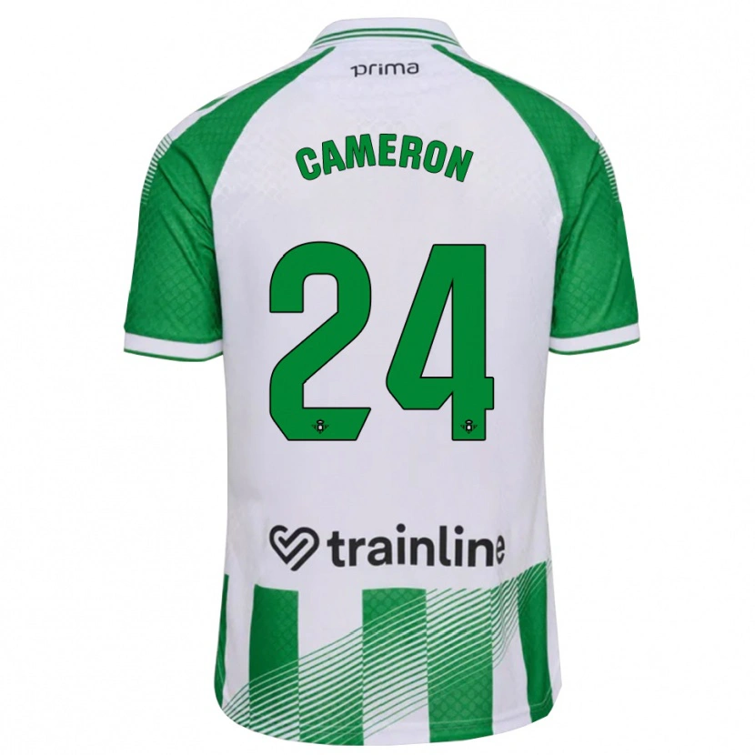 Danxen Niño Camiseta Tiffany Devonna Cameron #24 Verde Claro Negro Blanco 1ª Equipación 2026/27 La Camisa