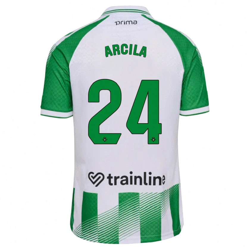 Danxen Niño Camiseta Jhon Arcila #24 Verde Claro Negro Blanco 1ª Equipación 2026/27 La Camisa