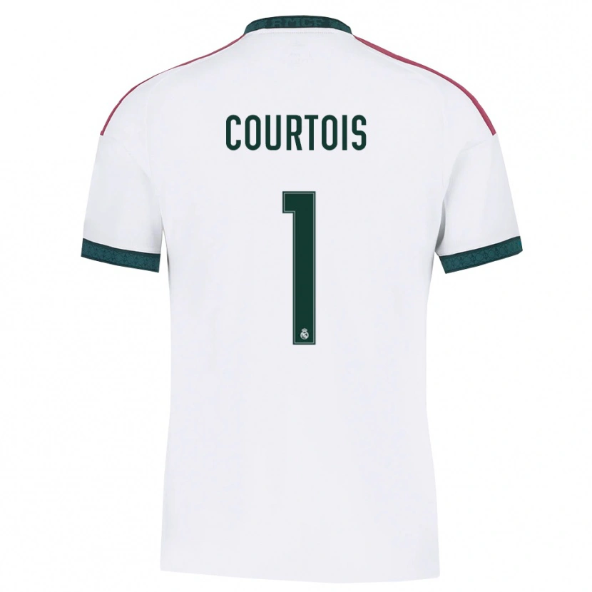 Danxen Niño Camiseta Thibaut Courtois #1 Verde Oscuro Blanco Rojo 1ª Equipación 2026/27 La Camisa