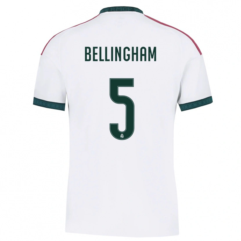 Danxen Niño Camiseta Jude Bellingham #5 Verde Oscuro Blanco Rojo 1ª Equipación 2026/27 La Camisa