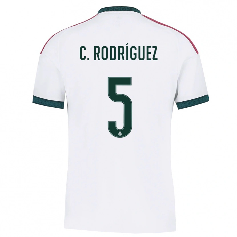 Danxen Niño Camiseta Carlos Rodríguez #5 Verde Oscuro Blanco Rojo 1ª Equipación 2026/27 La Camisa