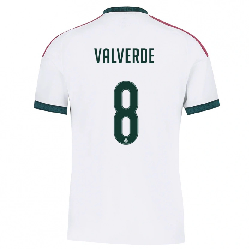 Danxen Niño Camiseta Federico Valverde #8 Verde Oscuro Blanco Rojo 1ª Equipación 2026/27 La Camisa