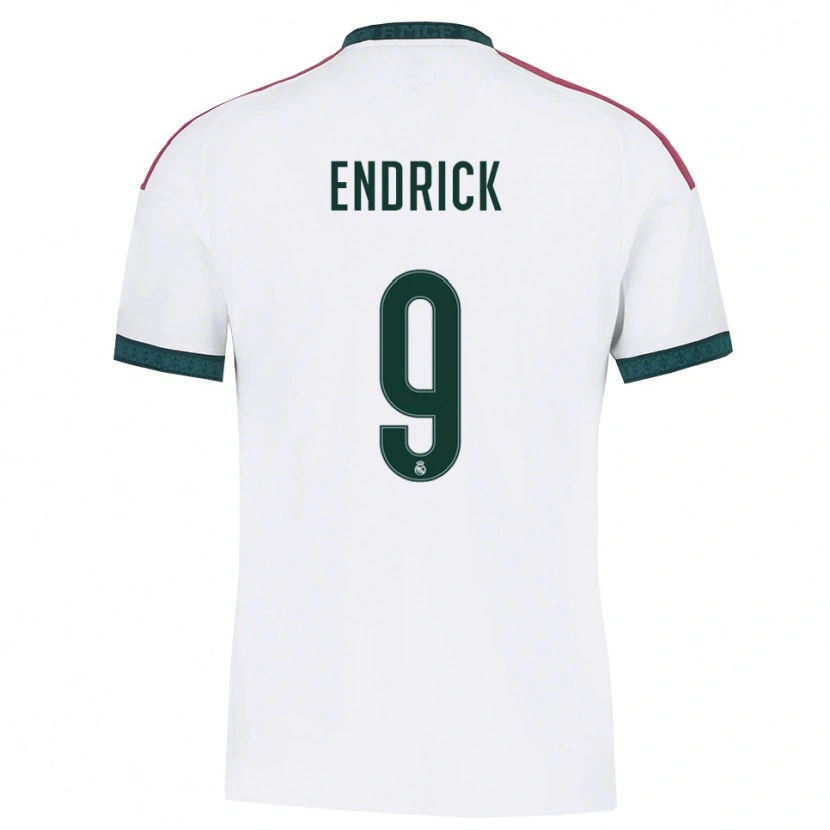 Danxen Niño Camiseta Endrick Felipe Moreira De Sousa #9 Verde Oscuro Blanco Rojo 1ª Equipación 2026/27 La Camisa