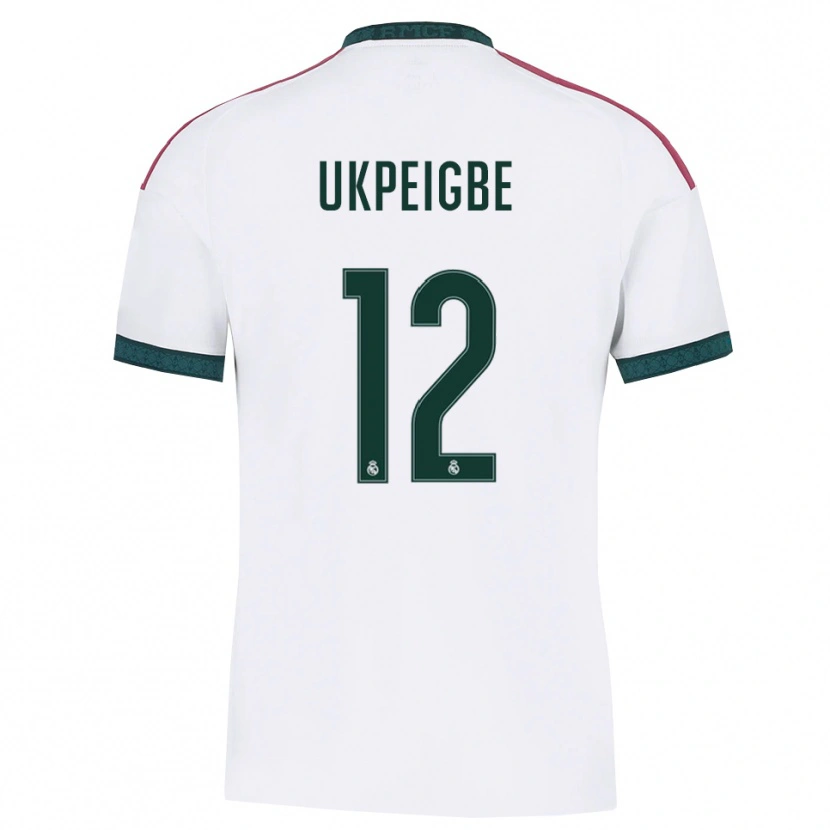 Danxen Niño Camiseta Melvin Ukpeigbe #12 Verde Oscuro Blanco Rojo 1ª Equipación 2026/27 La Camisa