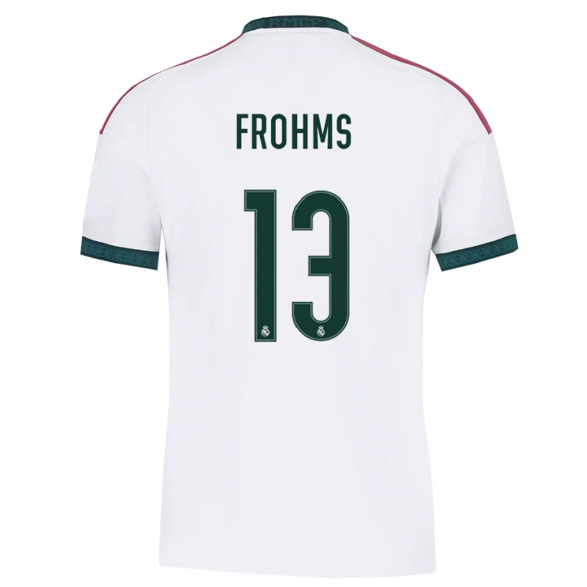 Danxen Niño Camiseta Merle Frohms #13 Verde Oscuro Blanco Rojo 1ª Equipación 2026/27 La Camisa