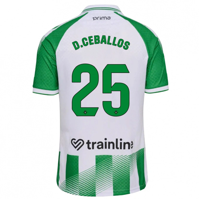 Danxen Niño Camiseta Dani Ceballos #25 Verde Claro Negro Blanco 1ª Equipación 2026/27 La Camisa